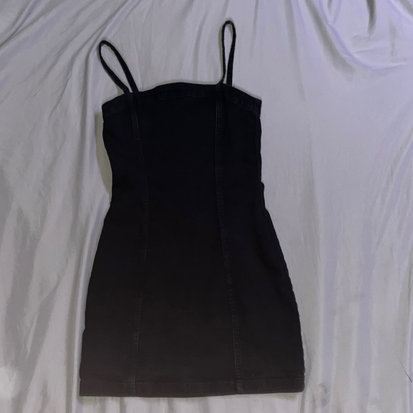 Black Denim Mini Dress - Picture 1 of 2